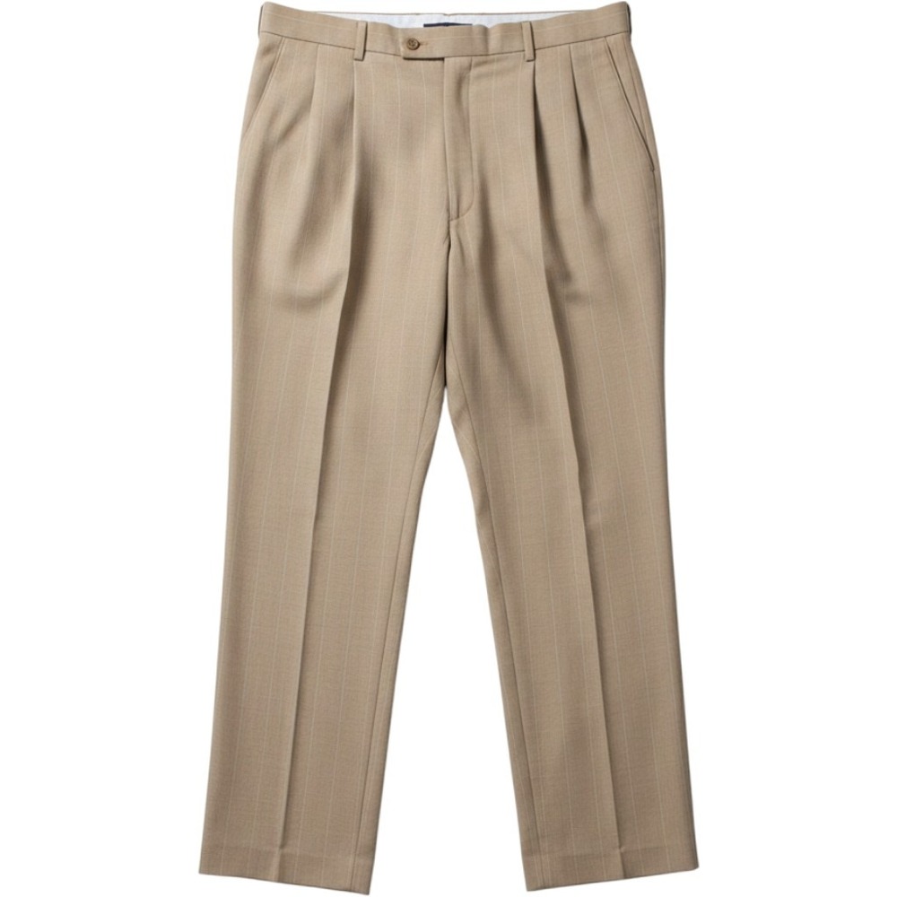 Louis Raphael Rosso Mens Tan Pleated Cuffed Dress Pants Khaki 36x29 JGS 03-876